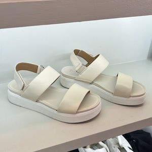 Franco Sarto Velcro off white sandals